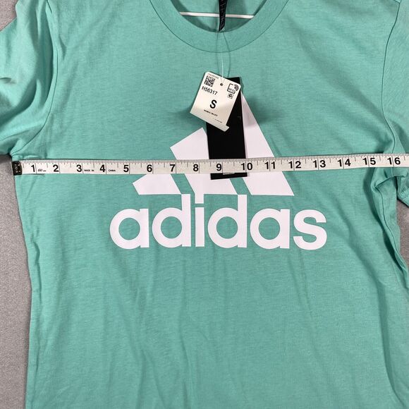 Adidas Women’s Cotton Badge of Sport T-Shirt, Green,Small - Picture 5 of 9
